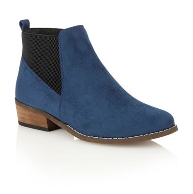 Blue 'Janet' heeled ankle boots